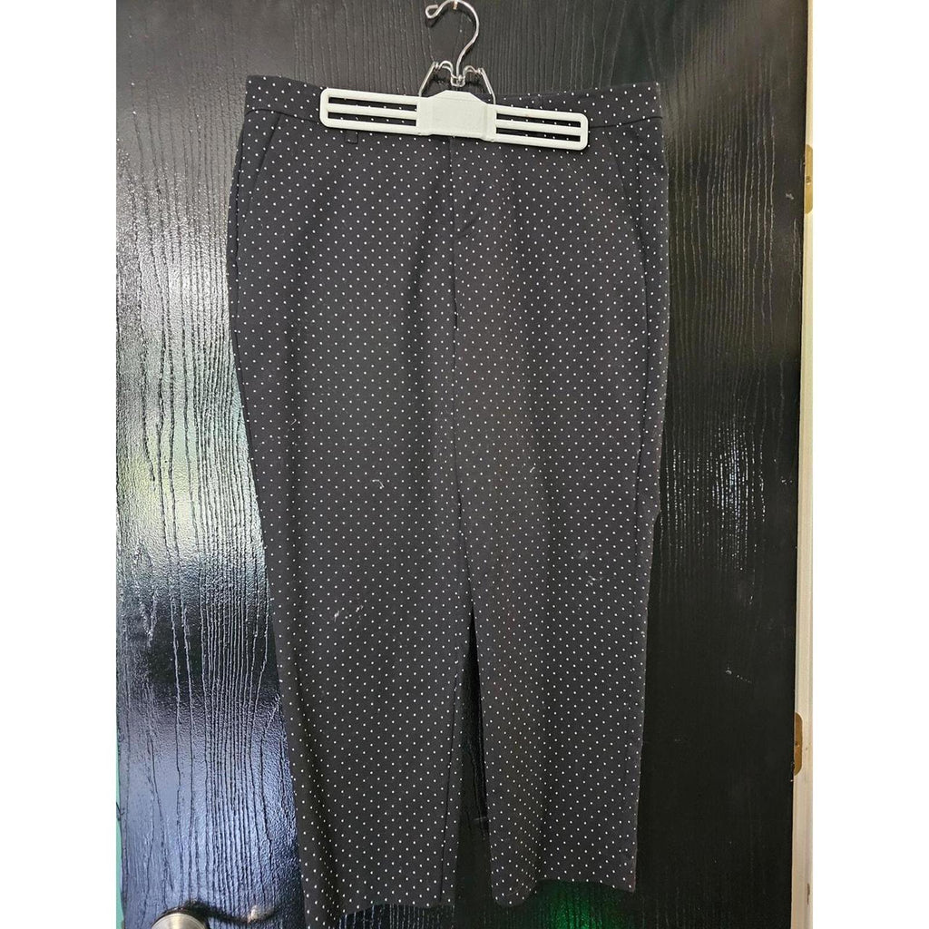 Old Navy Harper Pants Navy Blue Polka Dot Size 12 Stretch Ankle