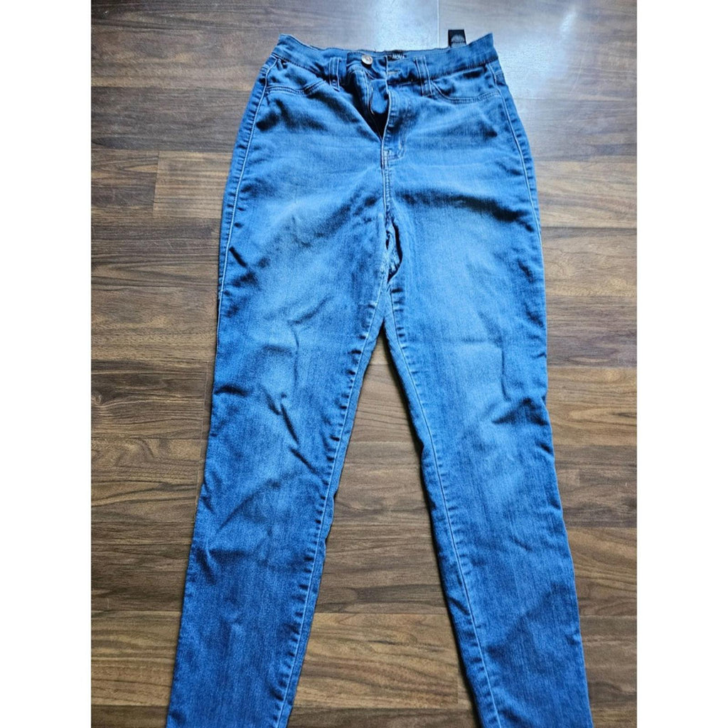 Fashion Nova Medium Wash Skinny Jeans 9 29 Distressed Mid Rise